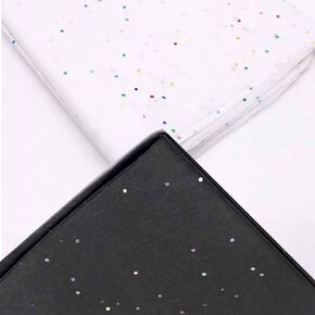 FAYADA Glitter Black White Tissue Paper for Gift Bags Wrapping Paper,20 Sheets 20"X26" Tissue Packing Paper Sheets for Christmas Weddings Birthday Showers Arts Craft Party Favor Decoration