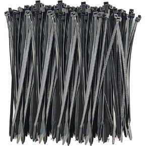 Cable Zip Ties, 1000 Pcs 8in (L)/200mm, 0.1in(W)/2.5mm Black Zip Ties, Multi-Purpose Self-Locking Nylon Cable Ties, Plastic Wire Ties, and Cord Management Ties for Home, Garden, Office, Workshop