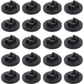 Magnetic Zip Tie Mount, Electrical Cable Ties Holder Multipurpose Magnetic Black Wire Cable Organizer Wire Management Bases, Pack of 20, (Vertical Tension 3kg) (0.87IN)