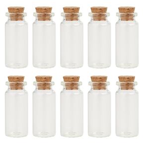 Message Bottles Spice Storage Glass Vials Cork Top 50mm 2" 10ml 10pc