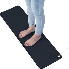 Grounding Mat for Sleep, Conductive Grounding Mat with 15ft Grounding Cord, Universal Grounding Pad for Pain Relief, Inflammation, Balance, 11.8 x 39.3