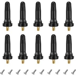 10PCS TPMS 20008 Tire Valve Stem, Rubber Snap-in Tubeless Tire Pressure Sensor Valve Stem, Tire Valve Stem Replacement for Enclave Escalade Avalanche Sierra, Car Accessories