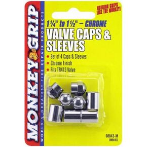 Monkey Grip 22-5-08843-M: Valve Caps & Sleeves, Chrome,One Size