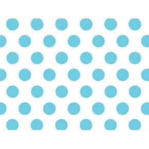 Turquoise and White Blue Polka Dots Tissue Paper Turquoise Polka Blue Dot Premier Tissue Paper - 20 Inch x 30 Inch - 24 XL Sheets Made in USA