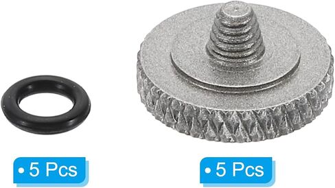PATIKIL Camera Shutter Button, 5 Pack Soft Shutter Release Button Pure Copper Camera Button Knurled Suitable for Nikon for Fujifilm for Leica DSLR/SLR Camera, Gray in Saudi Arabia