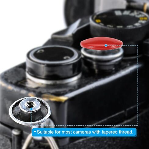 PATIKIL Camera Shutter Button, 5 Pack Soft Shutter Release Button Pure Copper Camera Button Convex Suitable for Nikon for Fujifilm for Leica DSLR/SLR Camera, Black in Saudi Arabia