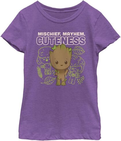 Marvel Cute Groot Linework Girls Short Sleeve Tee Shirt in Saudi Arabia