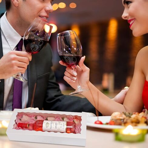 30 عبوة من صناديق المخبوزات مع نافذة، 16 بوصة × 6 بوصة × 3 بوصة صناديق بسكويت بيضاء مع شريط تغليف، صناديق معجنات طويلة للفراولة، الكعك، الكعك، صندوق هدايا in Kuwait