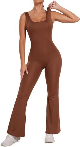 جمبسوت مضيئة للنساء من FITTOO قطعة واحدة بدون أكمام بدون ظهر على شكل حرف V وظهر مقصوص ومؤخرة وتمارين اليوجا بدلة رومبير ضيقة in Kuwait