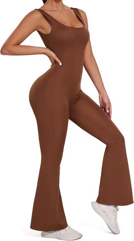 جمبسوت مضيئة للنساء من FITTOO قطعة واحدة بدون أكمام بدون ظهر على شكل حرف V وظهر مقصوص ومؤخرة وتمارين اليوجا بدلة رومبير ضيقة in Kuwait