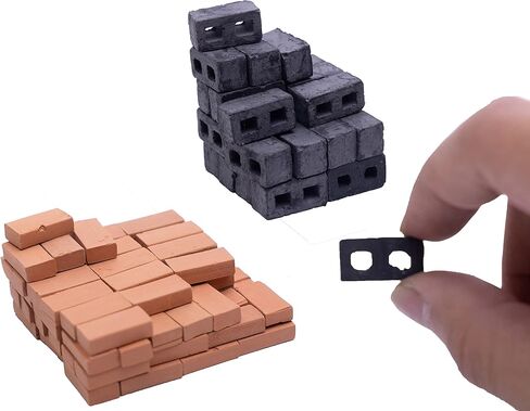 140pcs Miniature Bricks Blocks 80pcs Red Mini Wall Bricks 1 16 Scale 60pcs Mini Cinder Blocks 1 12 Scale Fake Bricks for Dollhouse Garden Lawn Landscape Craft Accessories in Saudi Arabia