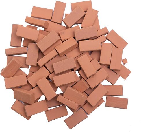 140 قطعة من مكعبات الطوب المصغرة 80 قطعة من الطوب الجداري الأحمر الصغير بمقياس 1 16 60 قطعة من مكعبات البناء الصغيرة بمقياس 1 12 من الطوب المزيف لبيت الدمى والحديقة والمناظر الطبيعية والإكسسوارات الحرفية in Kuwait