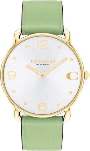 Coach Elliot Women's Watch - 2H Quartz Watch with Genuine Leather - Water Resistant 3 ATM/30 Meters - Trendy Minimalist Design for Everyday Wear - 36mm in Saudi Arabia