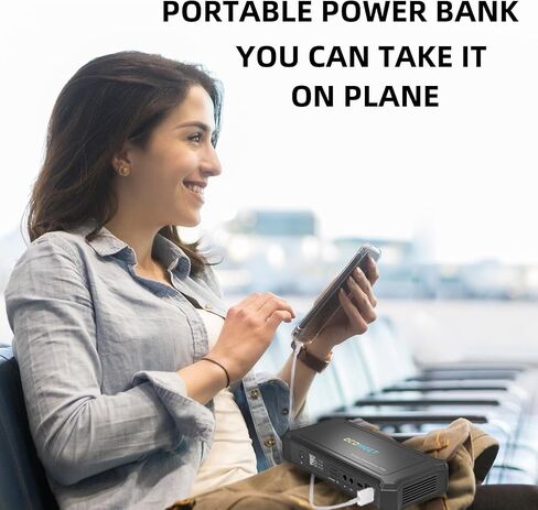 27000mAh/99.9Wh Portable Power Bank with AC Outlet, 100W Battery Powered Outlet, PD 60W QC 3.0 USB Ports Fast Charging Portable Power Suply Station for Laptops,Phone,Drone,Camera,Fan(Black) in Saudi Arabia