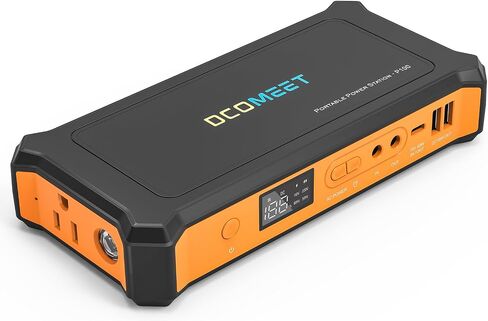 27000mAh/99.9Wh Portable Power Bank with AC Outlet, 100W Battery Powered Outlet, PD 60W QC 3.0 USB Ports Fast Charging Portable Power Suply Station for Laptops,Phone,Drone,Camera,Fan(Black) in Saudi Arabia