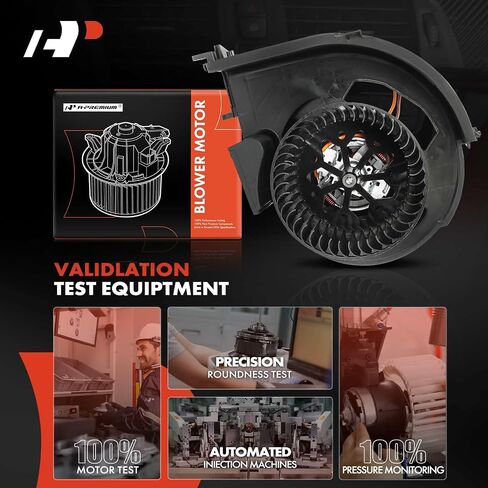 مجموعة محرك منفاخ سخان HVAC A-Premium متوافقة مع سيارات BMW - X5 2014/2016-2018، X6 2015-2019، 3.0L 4.4L - استبدال # 64119291177 in Saudi Arabia