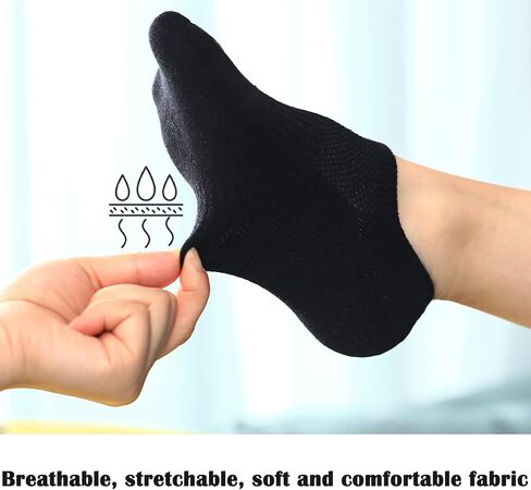 6/9 Pairs Ankle Socks for Women Athletic Running Socks Winter Warm Low Cut Thick Socks Non Slip No Show Fit 6-9/9-11/8-12 in Saudi Arabia