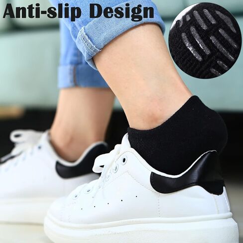 6/9 Pairs Ankle Socks for Women Athletic Running Socks Winter Warm Low Cut Thick Socks Non Slip No Show Fit 6-9/9-11/8-12 in Saudi Arabia