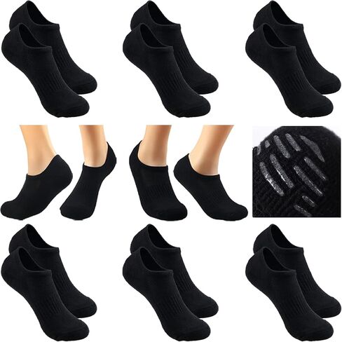 6/9 Pairs Ankle Socks for Women Athletic Running Socks Winter Warm Low Cut Thick Socks Non Slip No Show Fit 6-9/9-11/8-12 in Saudi Arabia