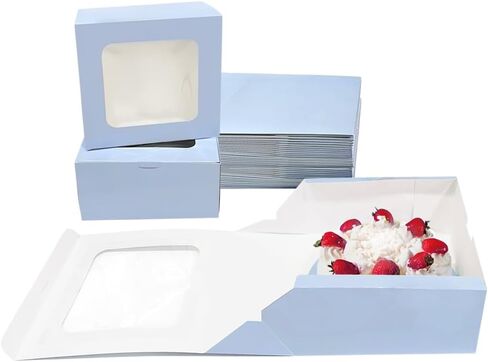 10 Inches Sky Blue Cake Boards Round - (40 Pack) Food Graded Cardboard Grease Resistant Circles Cake Plate in Saudi Arabia