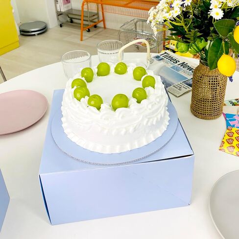 10 Inches Sky Blue Cake Boards Round - (40 Pack) Food Graded Cardboard Grease Resistant Circles Cake Plate in Saudi Arabia