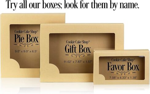 9 inch Kraft Pie Boxes with Clear Window (15-Pack) | Paper Box for Bakery Display and Sales | Low Profile Disposable Crafter Paperboard Container for Baked Goods, Desserts, and Treats in Saudi Arabia