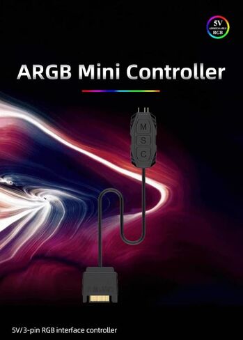 ARGB Controller 5V 3 Pin RGB Controller Cable,SATA Power RGB Fan Controller with 14 Key Remote Control Switch in Saudi Arabia