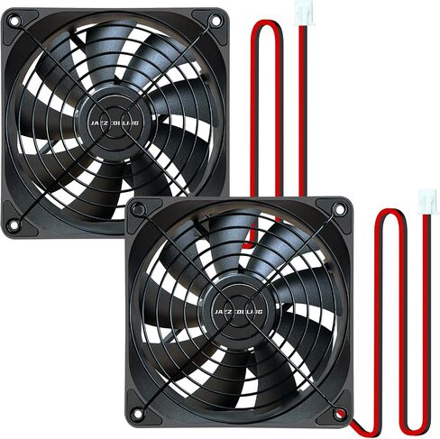 مروحة 120 ملم 2 حزمة مروحة 12 فولت، نسخة Slient عالية تدفق الهواء 12 فولت 2 دبوس PSU مراوح الكمبيوتر، DL-120 مع محمل هيدروليكي 2000 دورة في الدقيقة مروحة تبريد للكمبيوتر، ثلاجة RV، خزانة التلفزيون، مجفف، مزيل الرطوبة، خيمة النمو... in Kuwait