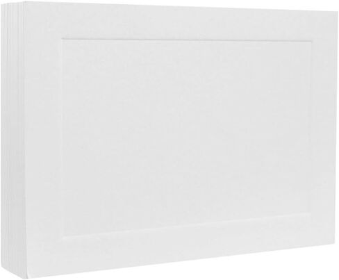 JAM Paper® Flat Notecards - 5 1/8" x 7" - White - 100/pack in Saudi Arabia