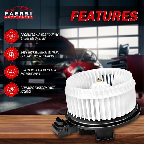 FAERSI HVAC Plastic Hater Blower Motor with Fan Cage Compatible with 2007-2013 Acura MDX, 2007-2012 Acura RDX, 2007-2017 Lincoln MKX, 2007-2017 Edge, 2011-2013 Wrangler, 2009-2014 Acura TL TSX in Saudi Arabia