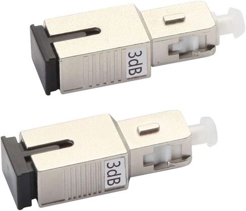 2 Pack 10dB SC Fiber Optic Attenuator, Single Mode Fixed in-Line Fiber Attenuator, SM SC/UPC Male to Female, dB Options: 3dB, 5dB, 7dB, 10dB in Kuwait