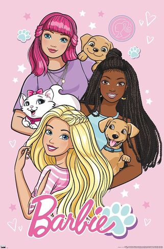 Trends International Mattel Barbie - Cute Wall Poster, 22.37" x 34.00", Poster & Mount Bundle in Saudi Arabia