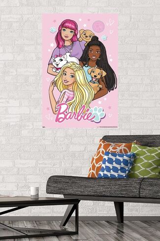 Trends International Mattel Barbie - Cute Wall Poster, 22.37" x 34.00", Poster & Mount Bundle in Saudi Arabia