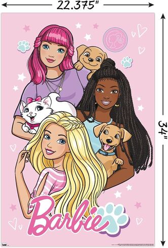 Trends International Mattel Barbie - Cute Wall Poster, 22.37" x 34.00", Poster & Mount Bundle in Saudi Arabia