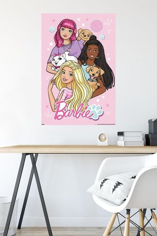 Trends International Mattel Barbie - Cute Wall Poster, 22.37" x 34.00", Poster & Mount Bundle in Saudi Arabia