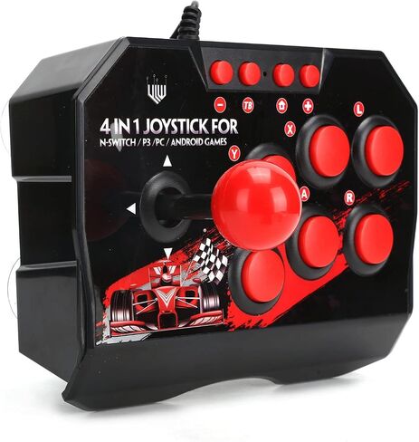Arcade Fight Stick Wired Arcade Joystick Arcade Games Fight Stick Street Fighter Stick Game Fighting Joystick Accessories for Switch PC PS3 in Saudi Arabia