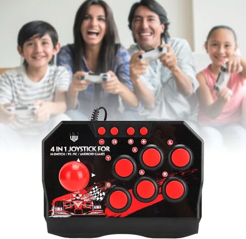 Arcade Fight Stick Wired Arcade Joystick Arcade Games Fight Stick Street Fighter Stick Game Fighting Joystick Accessories for Switch PC PS3 in Saudi Arabia
