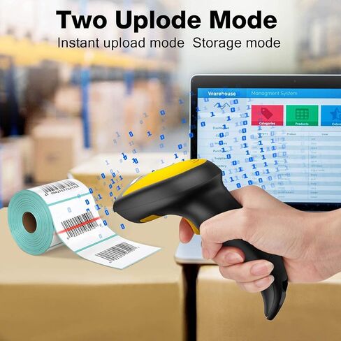 NetumScan Bluetooth QR Barcode Scanner، 3 في 1 تلقائي لاسلكي 1D 2D قارئ باركود USB ماسح رمز الصورة للمتجر، المستودعات POS، الكمبيوتر، الكمبيوتر اللوحي، iPhone، iPad، Android in Kuwait