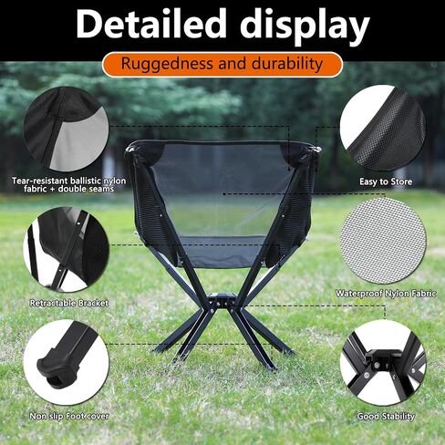 Folding Portable Chair - Camping Chair Lightweight Folding Chair for Camping - Outdoor Portable Folding Chair - Outdoor Camping Chair 300+ Lbs Capacity. in Saudi Arabia