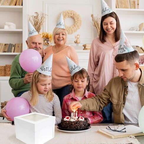 10pcs Cake Boxes, 10" x 10" x 8" Tall Cake Boxes Set (10pcs Boxes and 10pcs Boards), White Bakery Box with Window, Disposable Paperboard Cake Baker Boxes for Desserts, Cupcakes, Pastries in Kuwait