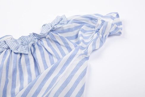 Mud Kingdom Big Girls Cold Shoulder Top Striped Cotton T-Shirt Casual Summer Holiday in Saudi Arabia