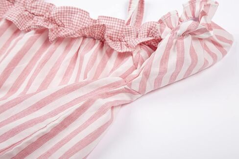 Mud Kingdom Big Girls Cold Shoulder Top Striped Cotton T-Shirt Casual Summer Holiday in Kuwait