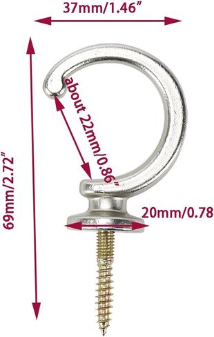 LC LICTOP Curtain Tiebacks Round Head Curtain Hooks Silver Wall Mounted Tieback Tassel Holder 4pcs in Saudi Arabia