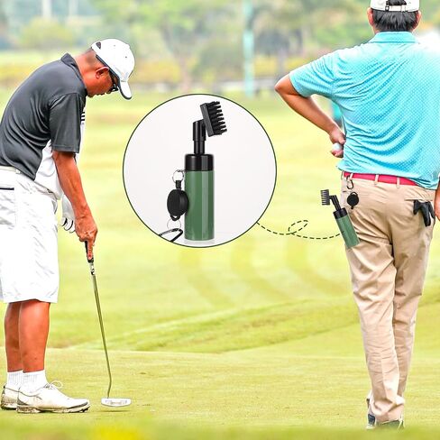Golf Club Cleaning Brush, Nylon Golf Club Brush Groove Cleaner Squeeze Water Bottle Drawstring Closure Golf Club Brush and Towel Set Golf Accessories for Men Golf Lovers in Saudi Arabia