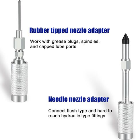 نصائح تركيب مسدسات الشحوم، مجموعة أدوات توصيل مسدس الشحوم المكونة من 7 قطع، مجموعة ملحقات تركيبات الشحوم سريعة التوصيل مع حافظة in Kuwait