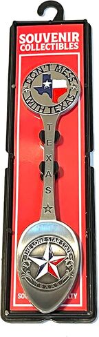SUREG Texas Souvenir Collectible Spoon Dallas And Texas Pewter Design Box Pack 1 Item (Dallas Texas) in Saudi Arabia