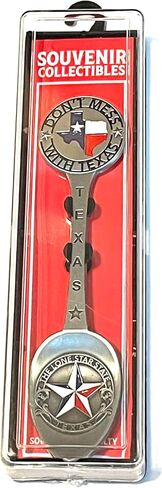 SUREG Texas Souvenir Collectible Spoon Dallas And Texas Pewter Design Box Pack 1 Item (Dallas Texas) in Saudi Arabia