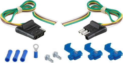 سرج أسلاك المقطورة ذو 4 دبابيس من CURT 58344، أسلاك جانبية للمركبة وجانب المقطورة مقاس 12 بوصة in Kuwait