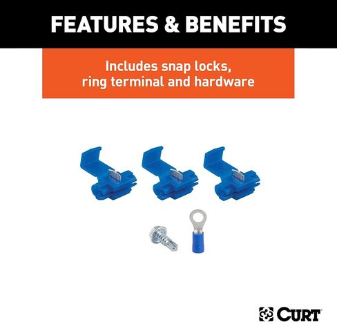سرج أسلاك المقطورة ذو 4 دبابيس من CURT 58344، أسلاك جانبية للمركبة وجانب المقطورة مقاس 12 بوصة in Kuwait