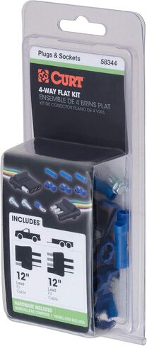 سرج أسلاك المقطورة ذو 4 دبابيس من CURT 58344، أسلاك جانبية للمركبة وجانب المقطورة مقاس 12 بوصة in Kuwait